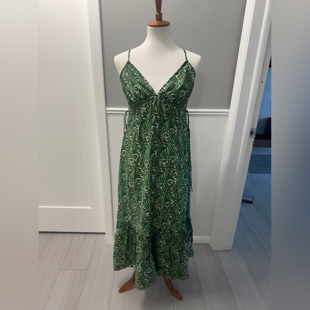 H&M Green Floral Women's Dress size S - Picture 1 of 5